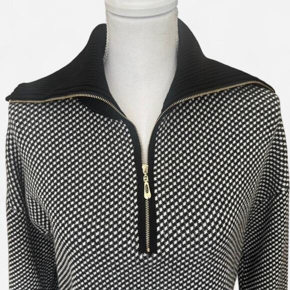 Rachel Zoe Quarter Zip Wide Collar Sweater Size M - Picture 3 of 5